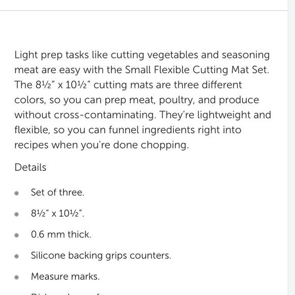 Pampered Chef Kitchen New Pampered Chef Small Flexible Cutting Mat